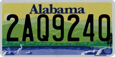 AL license plate 2AQ9240
