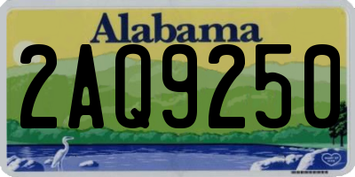 AL license plate 2AQ9250