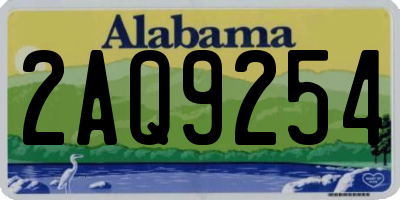 AL license plate 2AQ9254