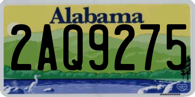 AL license plate 2AQ9275