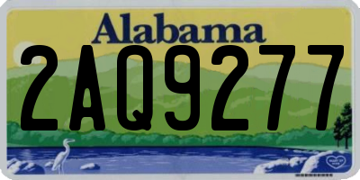 AL license plate 2AQ9277