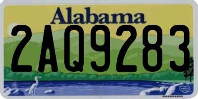 AL license plate 2AQ9283