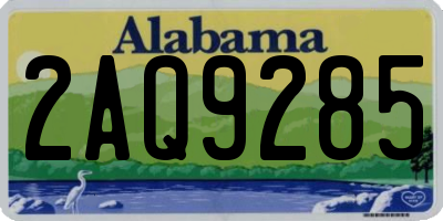 AL license plate 2AQ9285