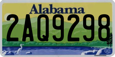 AL license plate 2AQ9298