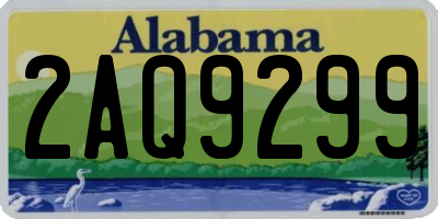 AL license plate 2AQ9299