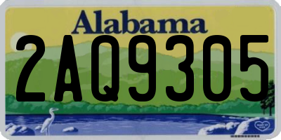 AL license plate 2AQ9305