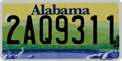 AL license plate 2AQ9311