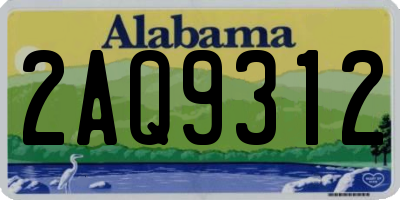 AL license plate 2AQ9312