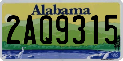 AL license plate 2AQ9315