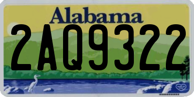 AL license plate 2AQ9322
