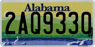 AL license plate 2AQ9330
