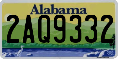 AL license plate 2AQ9332