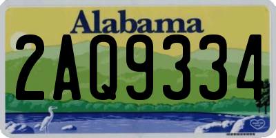 AL license plate 2AQ9334
