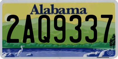 AL license plate 2AQ9337