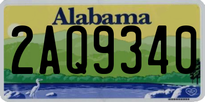 AL license plate 2AQ9340