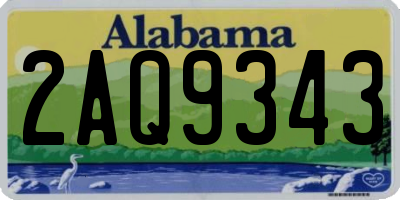 AL license plate 2AQ9343
