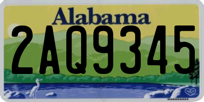 AL license plate 2AQ9345