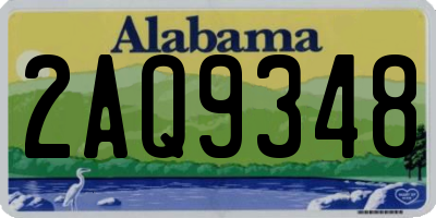 AL license plate 2AQ9348