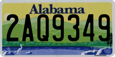 AL license plate 2AQ9349