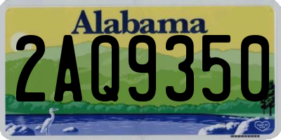 AL license plate 2AQ9350