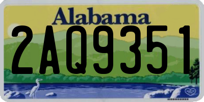 AL license plate 2AQ9351