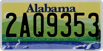AL license plate 2AQ9353