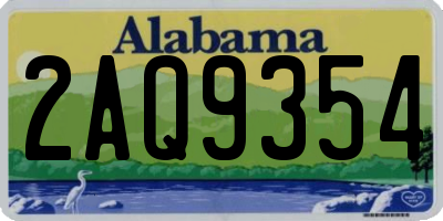 AL license plate 2AQ9354