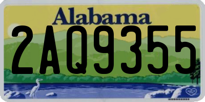 AL license plate 2AQ9355