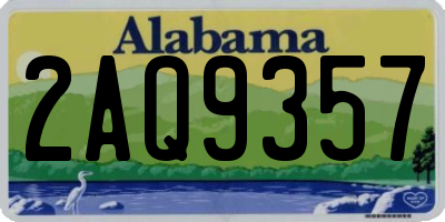 AL license plate 2AQ9357