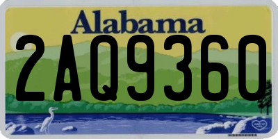 AL license plate 2AQ9360