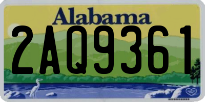 AL license plate 2AQ9361