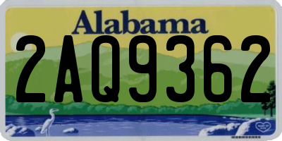 AL license plate 2AQ9362