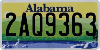 AL license plate 2AQ9363