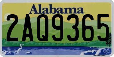 AL license plate 2AQ9365