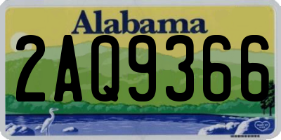 AL license plate 2AQ9366