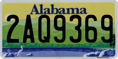 AL license plate 2AQ9369