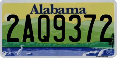 AL license plate 2AQ9372