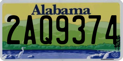 AL license plate 2AQ9374