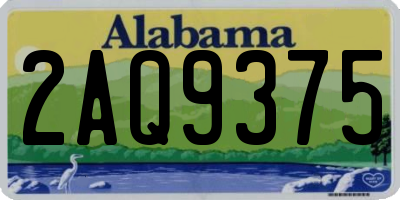 AL license plate 2AQ9375