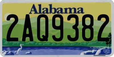 AL license plate 2AQ9382