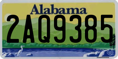 AL license plate 2AQ9385
