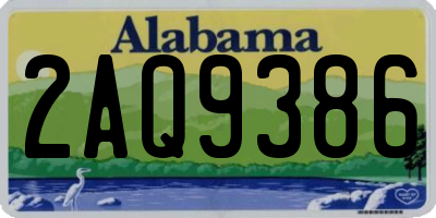AL license plate 2AQ9386