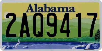 AL license plate 2AQ9417