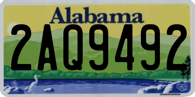 AL license plate 2AQ9492