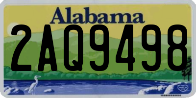 AL license plate 2AQ9498