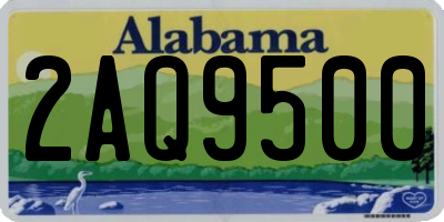 AL license plate 2AQ9500