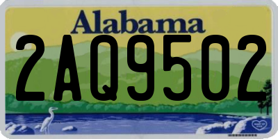 AL license plate 2AQ9502
