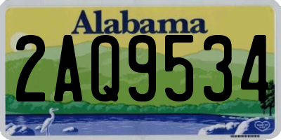 AL license plate 2AQ9534