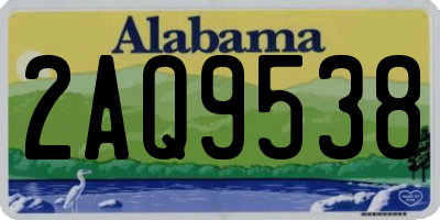 AL license plate 2AQ9538