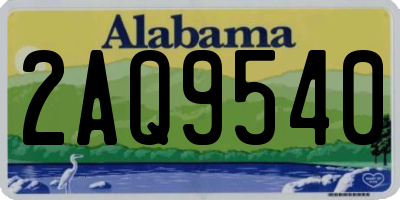 AL license plate 2AQ9540